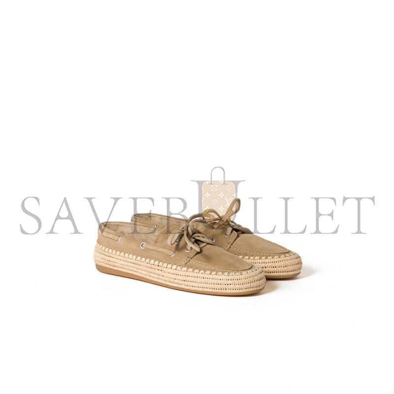 M1v M1v suede and raffia boat shoes 5d378e